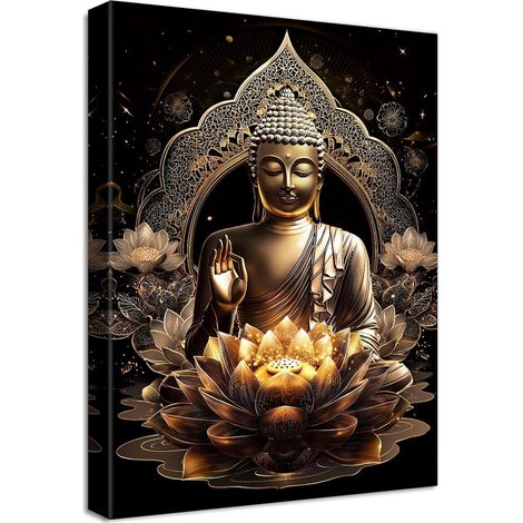 Leinwandbild Bronze Buddha Statue 40L x 60B cm Bronze Buddha Statue (1/5)