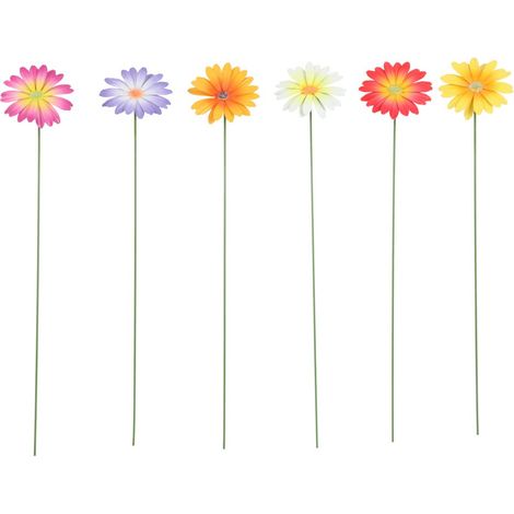Flamingo Gartenstecker Daisy Metall 10 x 58 cm mehrfarbig Gartenstecker