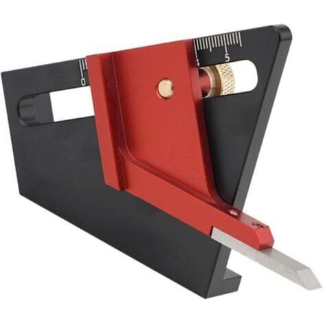 Jauge de hauteur pour le travail du bois - Outil de mesure en aluminium pour toupie de table - Outil de mesure de profondeur (1/5)