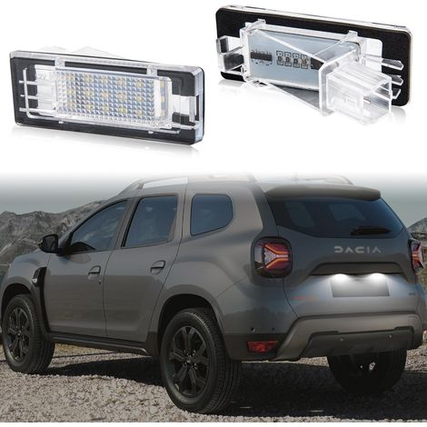 LED License Plate Lights for Dacia Duster Lodgy R-enault Espace IV Scenic II Laguna II Fluence Captur, LED License Plate Lights with Canbus Error Free, 2 Pieces (1/5)