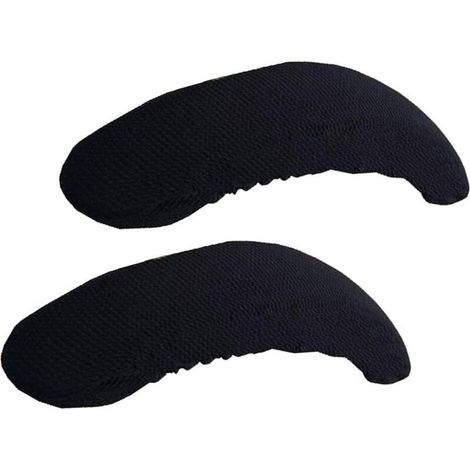 Accoudoirs Canapé Protection Élastique Housse d'accoudoir de Chaise Pivotante Fauteuil d'ordinateur Fauteuil - Noir (1/5)