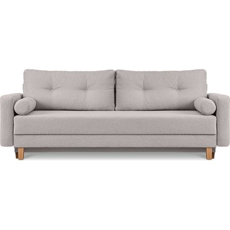 KONSIMO ERISO Schlafsofa 3-Personen mit ausziehbare Liegfläche 196x150 cm, Grau (1/5)