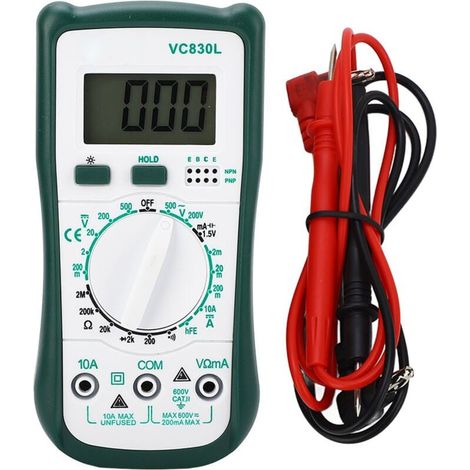 Multimètre Numérique de Poche Testeur Électrique Tension Courant Résistance Diode (1/4)