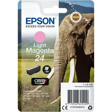 Epson Original Druckerpatrone 24 / T2426 Light Magenta (C13T24264012)