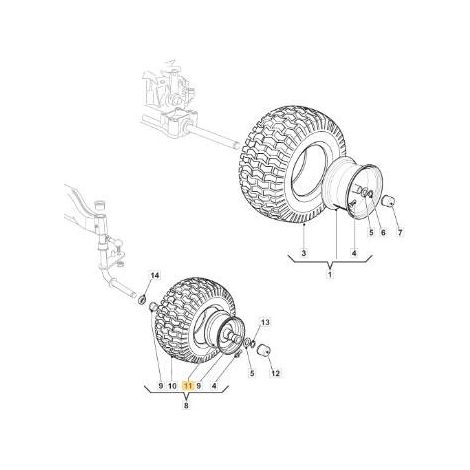 CERCHIO RUOTA ANTE. 4X6 CLM DG ORIGINALE STIGA - 182001502/0
