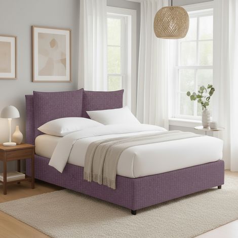 Cama Doble Formby, Desenfundable, Hecha en Italia, Violeta Lila (1/5)