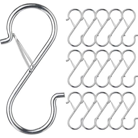 Ein Set aus 17 S-Haken, robuste silberne S-Haken, Küchenhaken, S-Haken, 3,5 Zoll. (1/5)