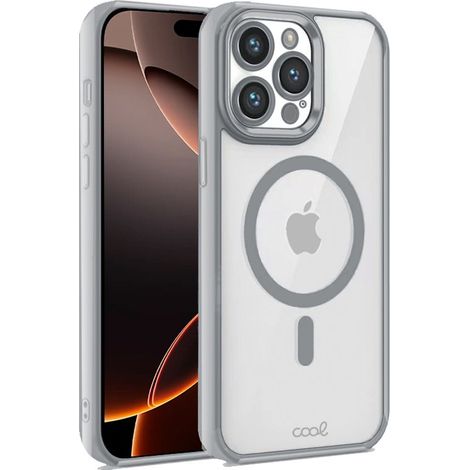 Carcasa COOL para iPhone 16 Pro Max Magnética Borde Plata