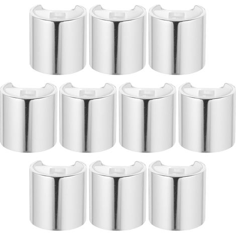 Bouchons Pompe Remplacement Étanches et Pratiques 10 Pièces Argenté en Plastique Simple et Stylé pour Bouteille Shampoing pour Flacon de Lotion (1/5)