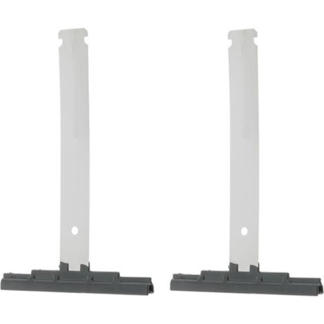 2 clip flessibili in acciaio inox per grembiule di tapparella, divise all'estremità, lunghe 150 mm, per lamelle da 12 a 15 mm di spessore, con molla di fissaggio, per finestre. (1/5)