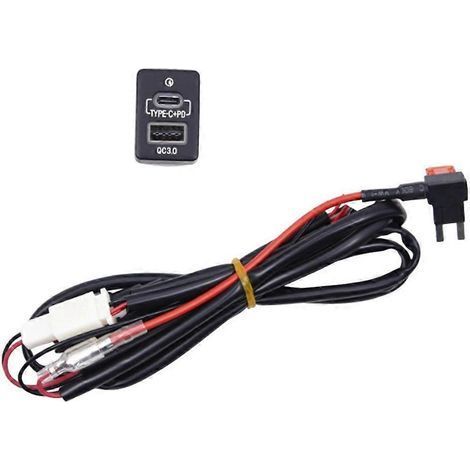 Compatible avec Outlander L200 Triton : prise de charge rapide USB QC3.0 Type-C PD intégrée au véhicule pour le port de charge des téléphones portables. (1/5)