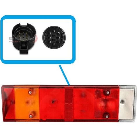 Faro trasero izquierdo Iveco Eurocargo EuroTech Stralis EuroTrakker, OE 1522278, 99463244, 99463248, 99491940, con toma trasera