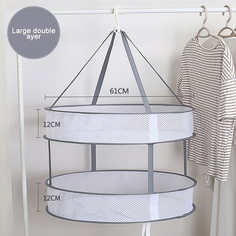 Filet De Séchage Pliable - Maille Alvéolaire Respirante En Polyester - Pour Plantes Hydroponiques Et Linge - Double Couche - 61 X 61 Cm - 1 Pièce (1/5)