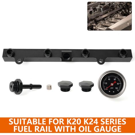 Pièces de modification automobile : rampe d'injection série K avec jauge à carburant, compatible avec Civic, Acura K20, K24, rampe d'injection à haut débit. (1/4)