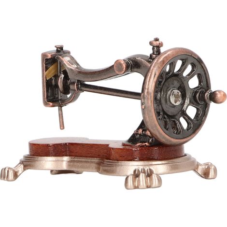 Machine à Coudre Miniature Réaliste en Métal 1:12 - Jouet Créatif pour Maison de Poupée Enfant (1/5)