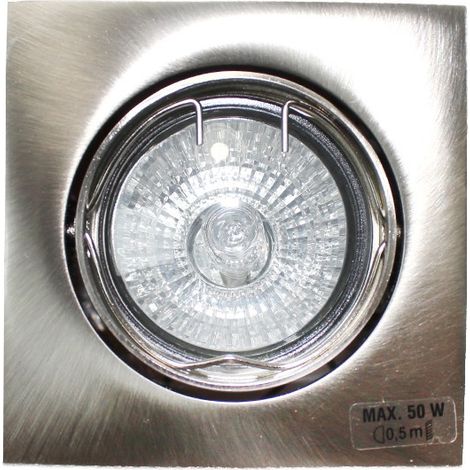 Empotrable GU10 50W cuadrado basculante níquel