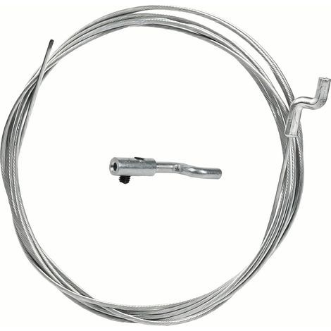 1 - Câble De Commande - Kit Réparation - Acier Galvanisé - Pour Tondeuse Débroussailleuse Motoculteur - Argent - 250cm x 0,15cm (1/5)