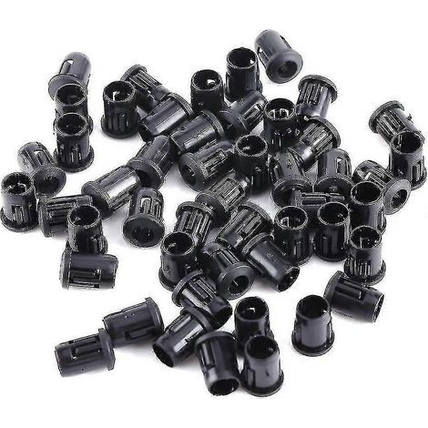 Support de lampe LED en plastique noir, clip de fixation pour diode, montage sur panneau, lot de 5 mm (1/5)
