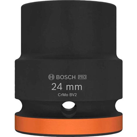 Llave de vaso Bosch Impact Socket negra 24 mm acero CRMO