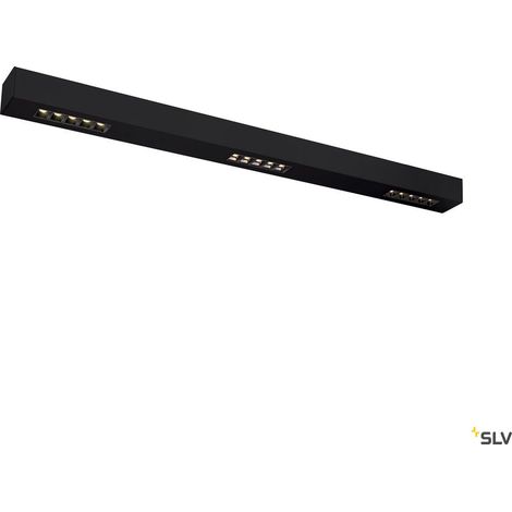 Plafonnier intérieur Q-LINE® 1 m noir LED 45 W 4000 K variable Triac - SLV - 1000689 (1/4)