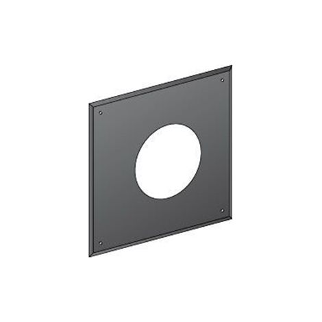 Poujoulat – Plaque de propreté en inox RAL 9030 – Finition esthétique pour sortie horizontale – Fixation rapide – Pour chantiers humides