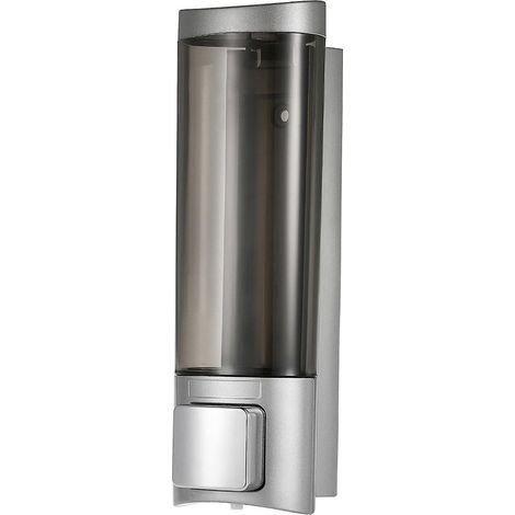 CHUANGDIAN Wandmontierter, manueller Seifenspender mit doppelseitigem Klebeband und Flüssigkeitspumpe für Shampoo und Duschgel