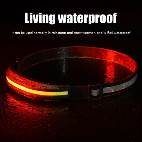 Lampe frontale LED portable, rechargeable et étanche, à LED COB, idéale pour la course à pied, le vélo, la pêche et le camping de nuit. (1/5)