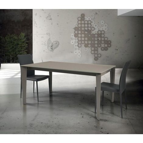 Tavolo vetro design moderno Tortora Dimensione Tavoli: 140 x 90 (1/3)
