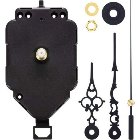 Mouvement d'horloge à pendule Kit de mouvement à quartz bricolage Mécanisme de mouvement d'horloge à pendule de remplacement (longueur de l'arbre de 0,9 \\ (1/4)