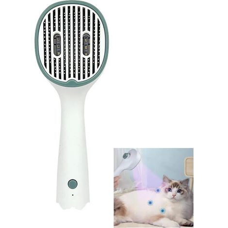 Brosse à cheveux, peigne pour animaux, désinfection UV USB et massage d'épilation. (1/5)