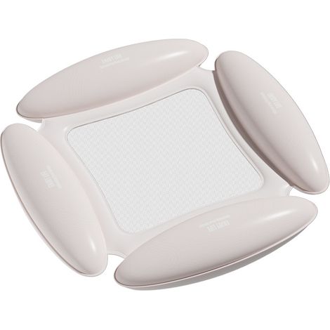 Quatre tubes gonflables en forme de baies, lit flottant gonflable PVC 110 × 100 cm pour piscine et extérieur, transat flottant pliable, tapis flottant pour se détendre sur l’eau