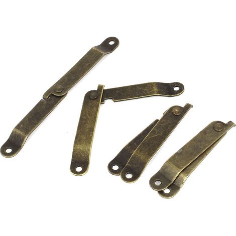 Charnière Support Boîte Couvercle Pliante Rotatif Bronze 4pcs (1/2)