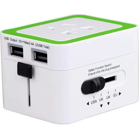 Conversion Internationale, Prise de convertisseur de Courant USB pour Plusieurs Pays, Voyages universels, Charge Rapide par USB