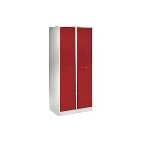 Taquilla en Z München  2 secciones  A 800 mm  puertas en rojo