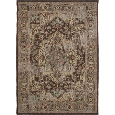 RHG Tapis salon oriental marron 110x160