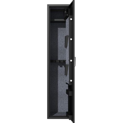 Armoire à fusils pour 5 armes longues, coffre-fort pour fusils et pistolets, accès rapide. Idéale pour le rangement sécurisé des armes longues et des munitions. H 138 cm × L 30 cm × P 30 cm (1/5)