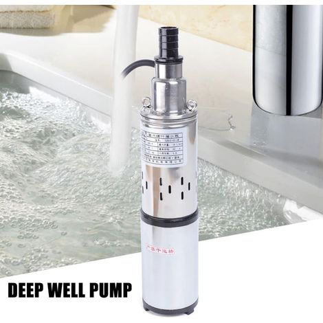 16L/min Wasserpumpe Mit 17m Kabel, Tiefbrunnenpumpe, Solar Tauchpumpe, Tauchdruckpumpe, Edelstahl Brunnenpumpe, Gartenpumpe