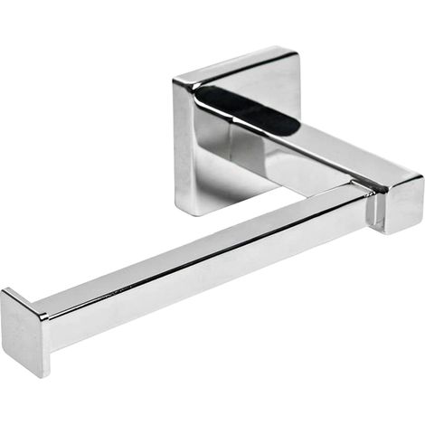 Soporte de pared para papel higiénico, dispensador de toallas de papel y estante para guardar rollos de papel higiénico, fabricado en acero inoxidable cromado pulido.
