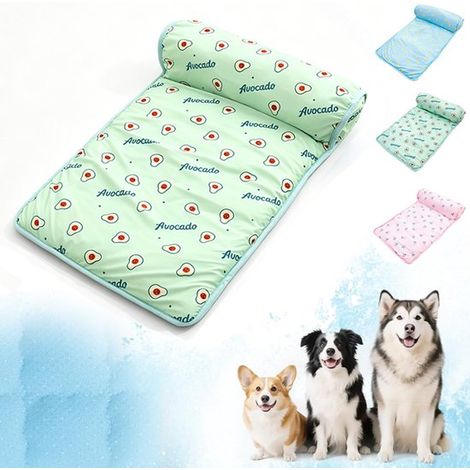 Tapis rafraîchissant pour chiens et chats 60 x 40 cm – Coussin de refroidissement lavable en machine – Résistant aux rayures léger et pliable – Vert (1/5)