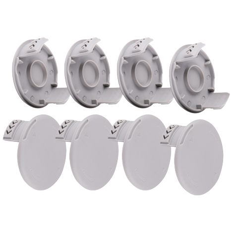 Lot de 4 protections pour bobines de fil de coupe-bordures RYOBI AC80RL3/AC14RL3A, grises (1/5)