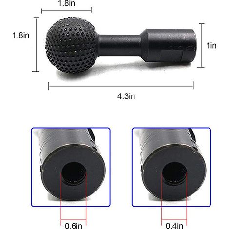 Tête sphérique 10‑14 mm pour rainure – Toupie ronde pour meuleuse d’angle – Boule de polissage pour bois et matériaux tendres