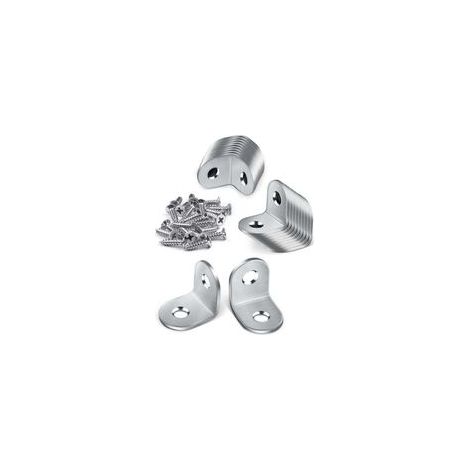 Packung mit 20 Metallwinkeln, 20 x 20 mm Befestigungswinkel, 90-Grad-Befestigungswinkel, Edelstahlwinkel, kleine Metallwinkel zur Befestigung von Holzmöbeln (1/4)