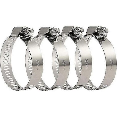 Compatible avec un jeu de 4 colliers de serrage pour tuyaux, dotés d'une vis sans fin, réglables de 27 à 51 mm. (1/5)