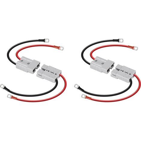 Kit di 4 connettori da 50 A, cavi batteria da 30 cm calibro 8, connettori rapidi impermeabili per LiFePO4 (1/5)