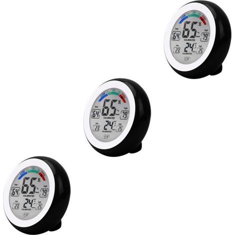 Set mit 3 Heimthermometern und Hygrometern – Hochpräzise elektronische Geräte für Schlafzimmer und den Innenbereich (1/5)