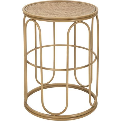 Table d'Appoint Design en Rotin "Samui" 55cm Naturel