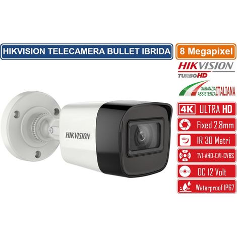 HIKVISION DS-2CE16U1T-ITF TELECAMERA BULLET 4IN1 TVI/AHD/CVI/CVBS HD 4K ULTRA HD 8MP 2.8MM OSD IP67 (1/5)