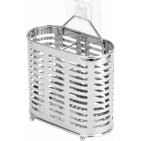 Porte-Baguettes En Acier Inoxydable Vaisselle Support Pour Égouttoir Couverts Séchage Organisateur Multi-Usages Tenture Murale Cuisine Outils (Forme Ovale) (1/5)