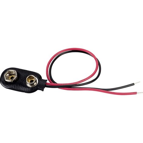 TRU COMPONENTS BS-ER-36-150 Batterieclip 1x 9 V Block Druckknopfanschluss (L x B) 31 mm x 14 mm