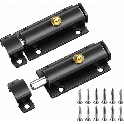 Lot de 2 Verrous Automatiques de Porte Intérieur avec 12 vis